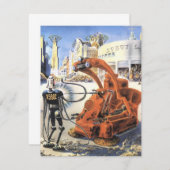 Vintage Science Fiction Futuristische Stadt Alien  (Vorne/Hinten)