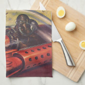 Vintage Science Fiction, futuristische Stadt auf d Handtuch (Viertel Falte)