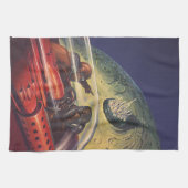 Vintage Science Fiction, futuristische Stadt auf d Handtuch (Horizontal)