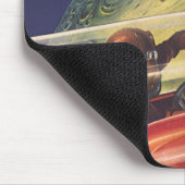 Vintage Science Fiction, futuristische Stadt auf d Mousepad (Ecke)