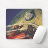 Vintage Science Fiction, futuristische Stadt auf d Mousepad (Mit Mouse)