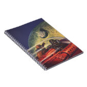 Vintage Science Fiction, futuristische Stadt auf d Notizblock (Rechte Seite)