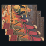Vintage Science Fiction Futuristische Stadt Flying Geschenkpapier Set<br><div class="desc">Vintages Bild der Reise-und Transport-Science Fiction mit einem klassischen Comic-Buch Retro sci,  wenn urbane Umgebung mit einer Stadt der Zukunft. Die architektonischen Gebäude sind wie Kegel geformt und die Fahrzeuge fliegen wie Vögel,  während sich Menschenmassen durch die Metropole bewegen.</div>