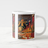 Vintage Science Fiction Futuristische Stadt Flying Jumbo-Tasse (Rechts)
