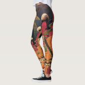Vintage Science Fiction Futuristische Stadt Flying Leggings (Links)