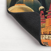 Vintage Science Fiction Futuristische Stadt Flying Mousepad (Ecke)