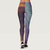Vintage Science Fiction, glühende Rakete im Weltra Leggings (Rückseite)