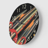 Vintage Science Fiction Große Wanduhr (Winkel)