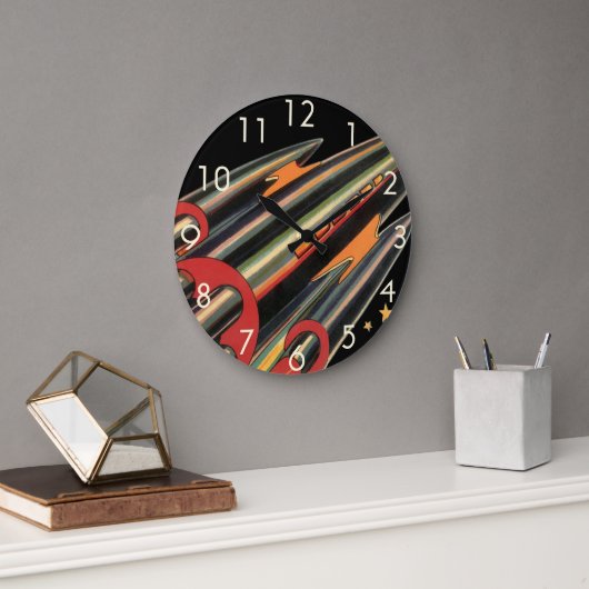 Vintage Science Fiction Große Wanduhr (Büro)