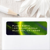 Vintage Science Fiction Grüner Planet w Raumschiff (Insitu)