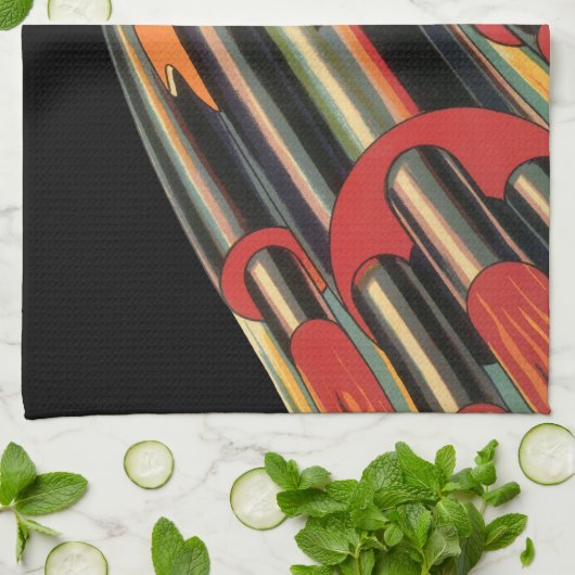 Vintage Science Fiction Handtuch (Gefaltet)