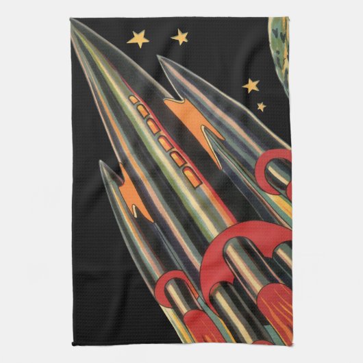 Vintage Science Fiction Handtuch (Vertikal)