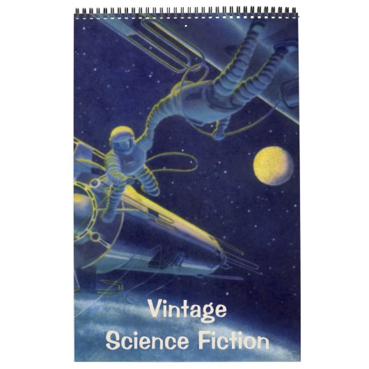 Vintage Science-Fiction-Illustrationen, Retro-SciF Kalender (Titelbild)