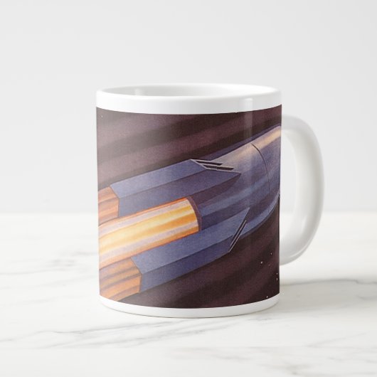 Vintage Science Fiction Jumbo-Tasse (Vorderseite Rechts)