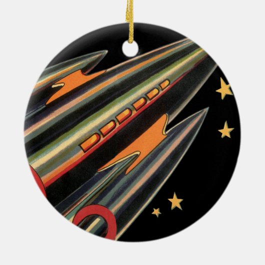 Vintage Science Fiction Keramik Ornament (Hinten)