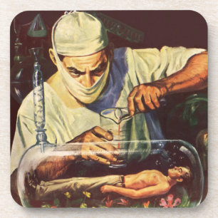 Vintage Science-Fiction, Labor verrückter Wissensc Getränkeuntersetzer