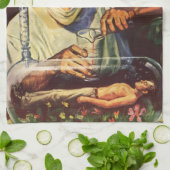 Vintage Science Fiction, Labormastwissenschaftler Geschirrtuch (Gefaltet)