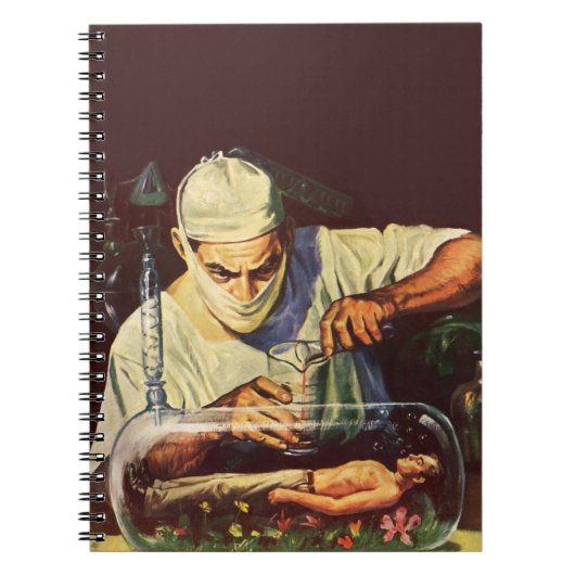 Vintage Science Fiction, Labormastwissenschaftler Notizblock (Vorderseite)