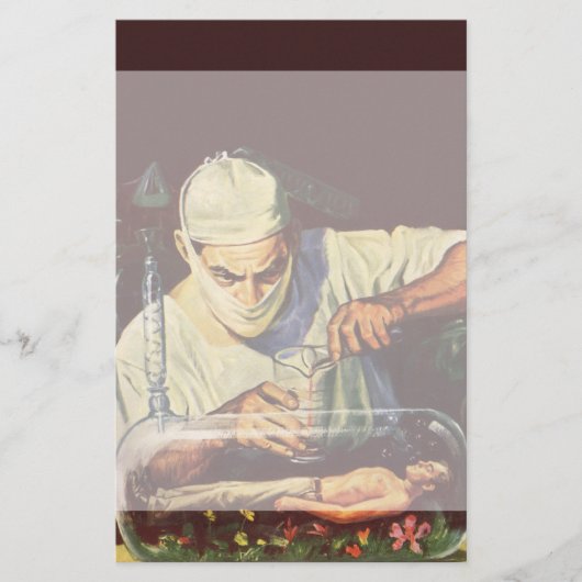 Vintage Science Fiction, Labormatologe Briefpapier (Vorderseite)