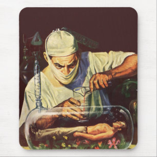 Vintage Science-Fiction, Laborwahnsinniger Wissens Mousepad