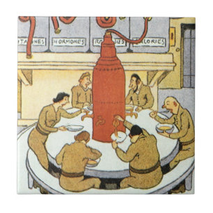 Vintage Science-Fiction, Laborwissenschaftler esse Fliese