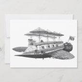 Vintage Science Fiction Luftschiff Einladung (Vorderseite)