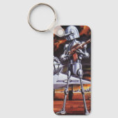 Vintage Science Fiction Military Robot Soldiers Schlüsselanhänger (Vorderseite)