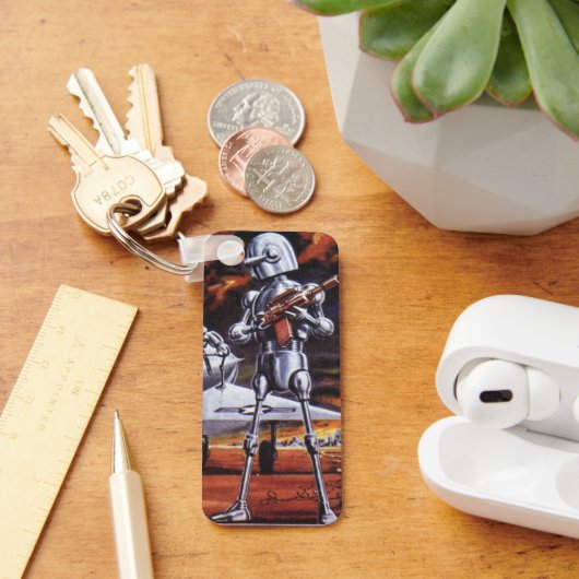 Vintage Science Fiction Military Robot Soldiers Schlüsselanhänger (Schreibtisch)