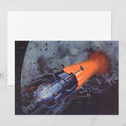 Vintage Science Fiction, Mondrakete abstrahlen (Vorne/Hinten)