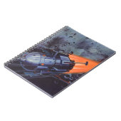 Vintage Science Fiction, Mondrakete abstrahlen Notizblock (Linke Seite)