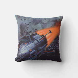 Vintage Science-Fiction, Mondrakete startet Kissen
