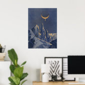 Vintage Science Fiction, Mondschneeplanet Poster (Heimbüro)