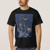 Vintage Science Fiction, Mondschneeplanet T-Shirt (Vorderseite)