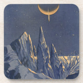 Vintage Science Fiction, Mondschneeplanet Untersetzer (Vorderseite)