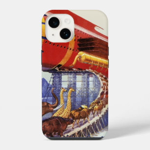 Vintage-Science-Fiction, Noahs Arche wilde Tiere iPhone Hülle