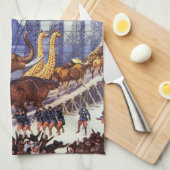 Vintage Science Fiction, Noah's Ark Wild Animals Küchentuch (Viertel Falte)