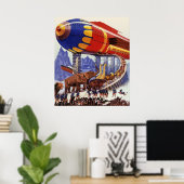 Vintage Science Fiction, Noah's Ark Wild Animals Poster (Heimbüro)