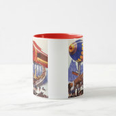 Vintage Science Fiction, Noah's Ark Wild Animals Tasse (Zentrum)