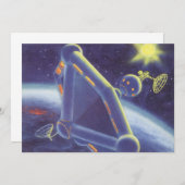 Vintage Science Fiction Orbit-Raumstation (Vorne/Hinten)