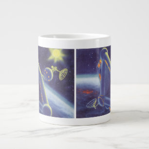Vintage Science Fiction Orbit-Raumstation Jumbo-Tasse