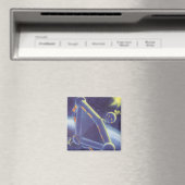Vintage Science Fiction Orbit-Raumstation Magnet (In Situ (Geschirrspüler))