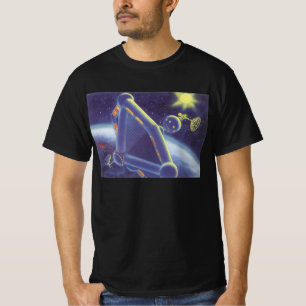 Vintage Science Fiction Orbit-Raumstation T-Shirt
