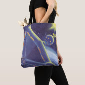 Vintage Science Fiction Orbit-Raumstation Tasche (Von Nahem)