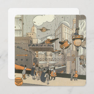 Vintage Science Fiction, Paris, Frankreich Einladu Einladung