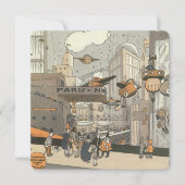 Vintage Science Fiction, Paris, Frankreich Einladu Einladung (Vorderseite)