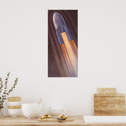 Vintage Science Fiction Poster (Küche)
