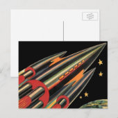 Vintage Science Fiction Postkarte (Vorne/Hinten)
