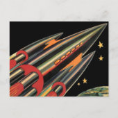 Vintage Science Fiction Postkarte (Vorderseite)