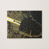 Vintage Science Fiction, Raketenlandung auf dem Mo Puzzle (Horizontal)