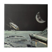 Vintage Science Fiction, Raketenschiff Fliese (Vorderseite)